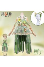 Identity V Gardener Eternal Summer Shall Not Fade Green Formal Dress Cosplay Costume